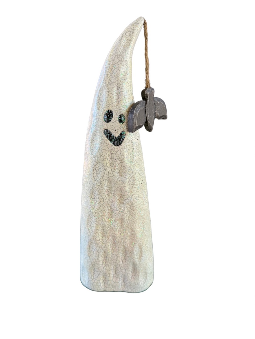 Pier 1 Halloween Crackled Ghosts With Hanging Bat